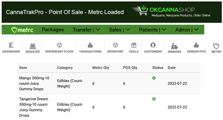 OKCannaShop Metrc